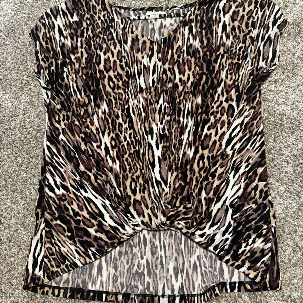 Maurices Brown Leopard Print Blouse
